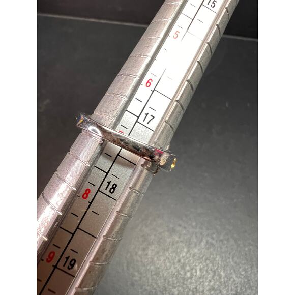 Karis Platinum & 18K Gold Plated Malachite Statement Ring Size 7 - Picture 14 of 16